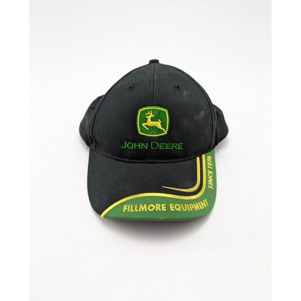 John Deere Genuine Quality Black Green Tractor Outdoor Snapback Baseball Cap Hat